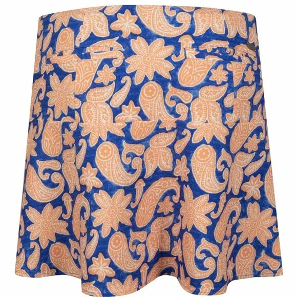 Polo Ralph Lauren Golf Women’s Orange Paisley Moisture Wicking A-Line Skort Sz M